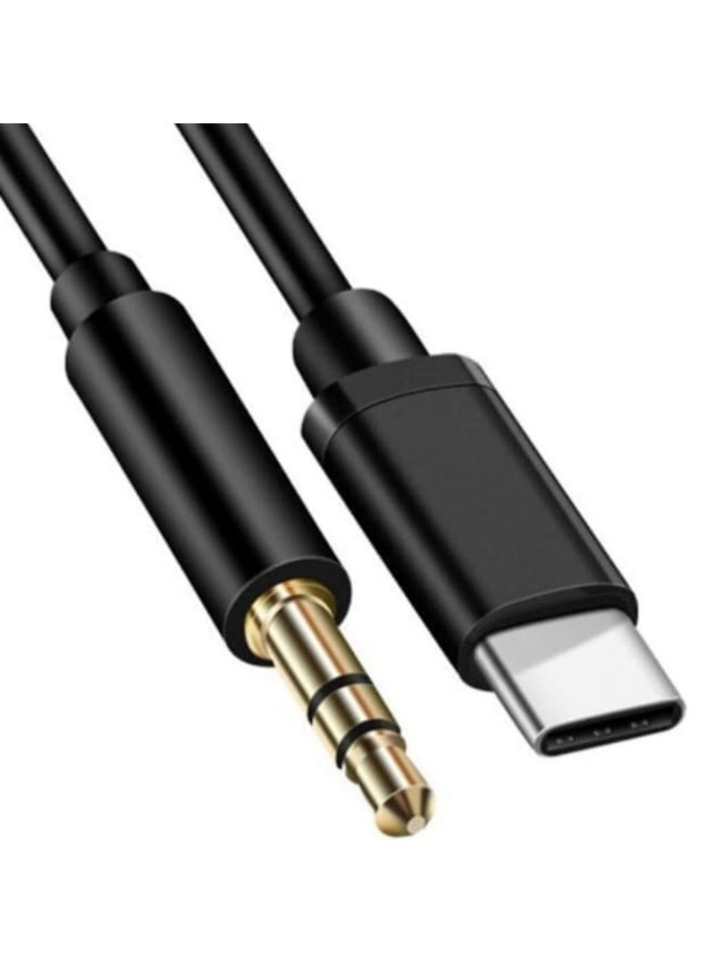 Generic - USB C to 3.5mm Audio Aux Cable 1M – Type C to Headphone Jack Cord Compatible with iPhone 16/15 Pro Max, Google Pixel, Samsung Galaxy S24/S23/S22/S21/S20 Ultra/Note 20/10 Plus - Image 1