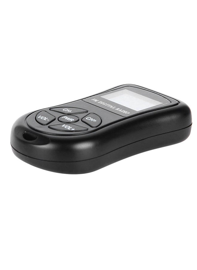KDKA-600 Mini FM Stereo Radio Portable Digital DSP Receiver with 1.15 Inch LCD Display Screen Lanyard 60-108MHz Receiving Frequency Black