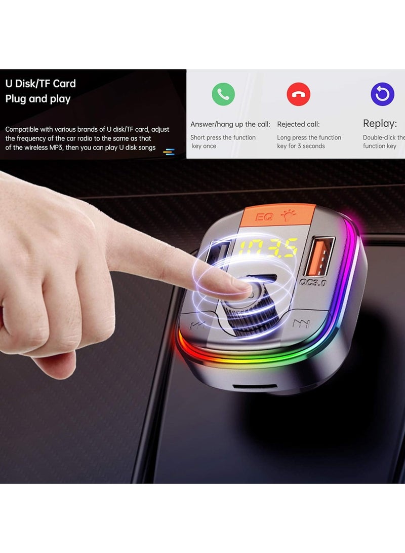 Fend FM01 3 Bluetooth FM Transmitter Handsfree Car MP3 Music Player USB Port Charger Hub - Image 3