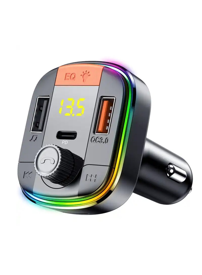 Fend FM01 3 Bluetooth FM Transmitter Handsfree Car MP3 Music Player USB Port Charger Hub - Image 1