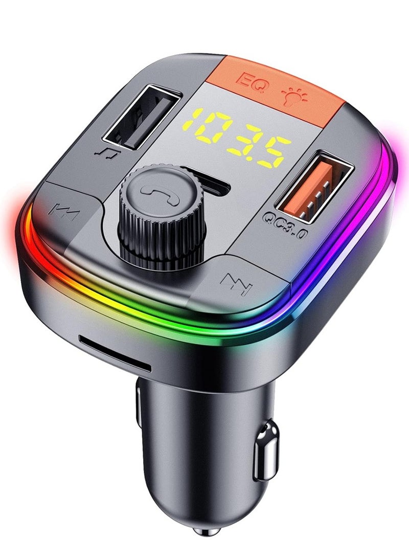 Fend FM01 3 Bluetooth FM Transmitter Handsfree Car MP3 Music Player USB Port Charger Hub - Image 2