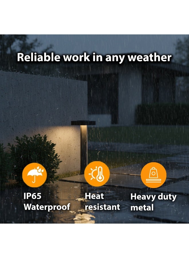 ALFRIDAY Modern Solar Bollard Light – Remote-Controlled 3‑Color CCT, IP65, 4000mAh - Image 4