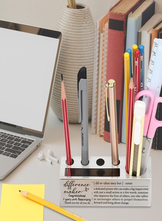 EFFJNSG 7 Years Work Anniversary Pen and Pencil Holder Gifts for Leader Boss Mentor Teacher Coworker, Difference Maker Gifts Thank You Appreciation Gift for Team Worker Employee Pen Holder EDP71 - Image 4