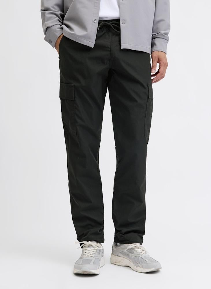 JACK & JONES Drawstring Straight Fit Cargo Pants - Image 1
