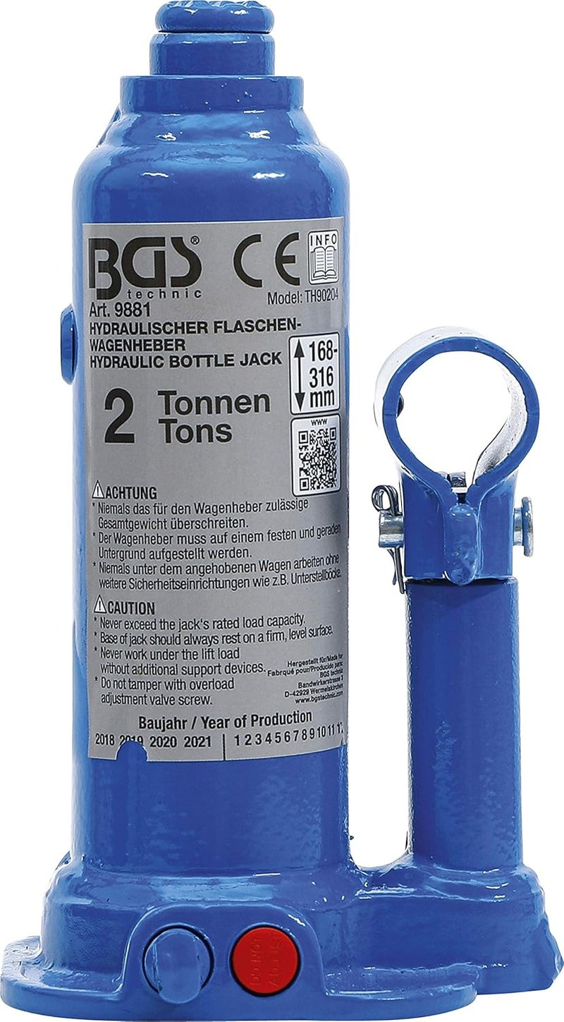 BGS 9881 | Hydraulic Bottle Jack | 2 t - Image 3