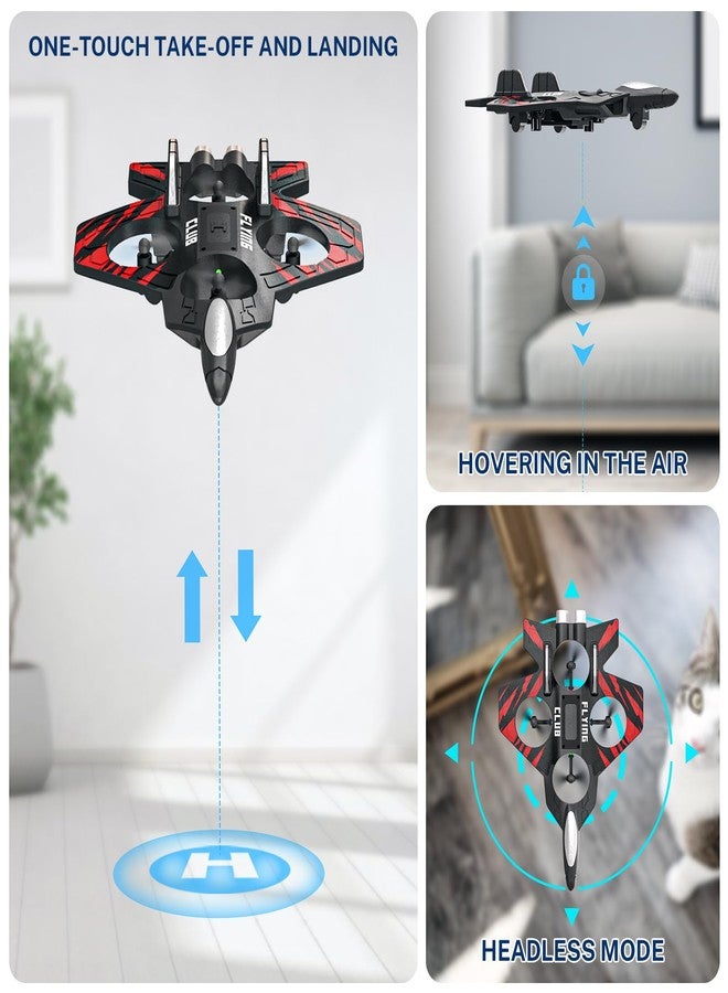 Epstur RC Plane - RC Airplane Fighter, Foam Remote Control Airplanes, RC Plane Fighter Jet with Auto Hover, Headless Mode 3D Flip Colorful LED Lights & 3 Batteries - Image 5