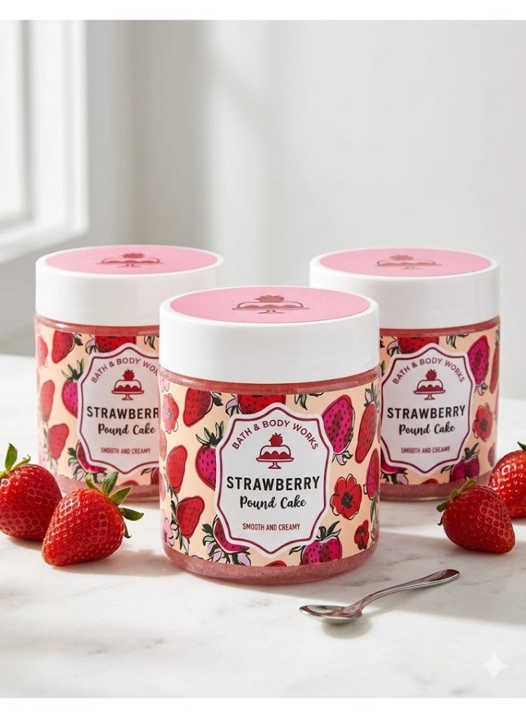 Bath & Body Works Strawberry Pound Cake Ultimate Hydration Body Cream – Deep Moisture Repair & Long-Lasting Scent (226g) - Image 2