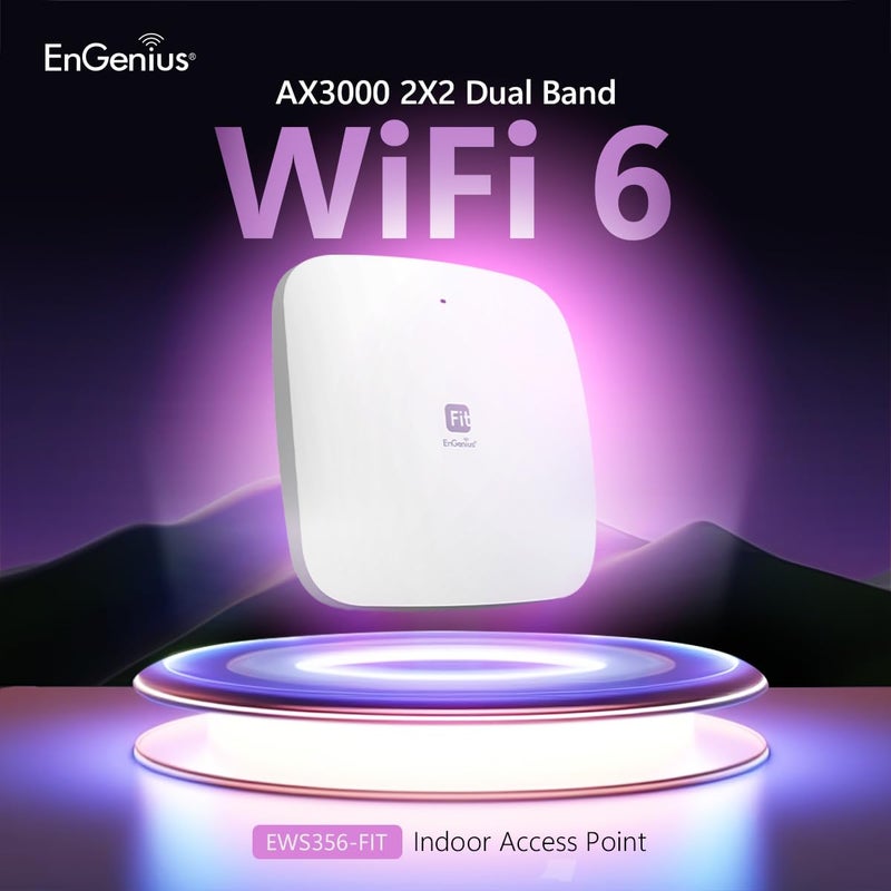 EnGenius Wi-Fi 6 [EWS356-FIT] Dual Band AX3000 | Cloud & App & OnPrem Control Options | WPA3, MU-MIMO, Mesh & Seamless Roaming - Power Adapter not Included. - Image 2
