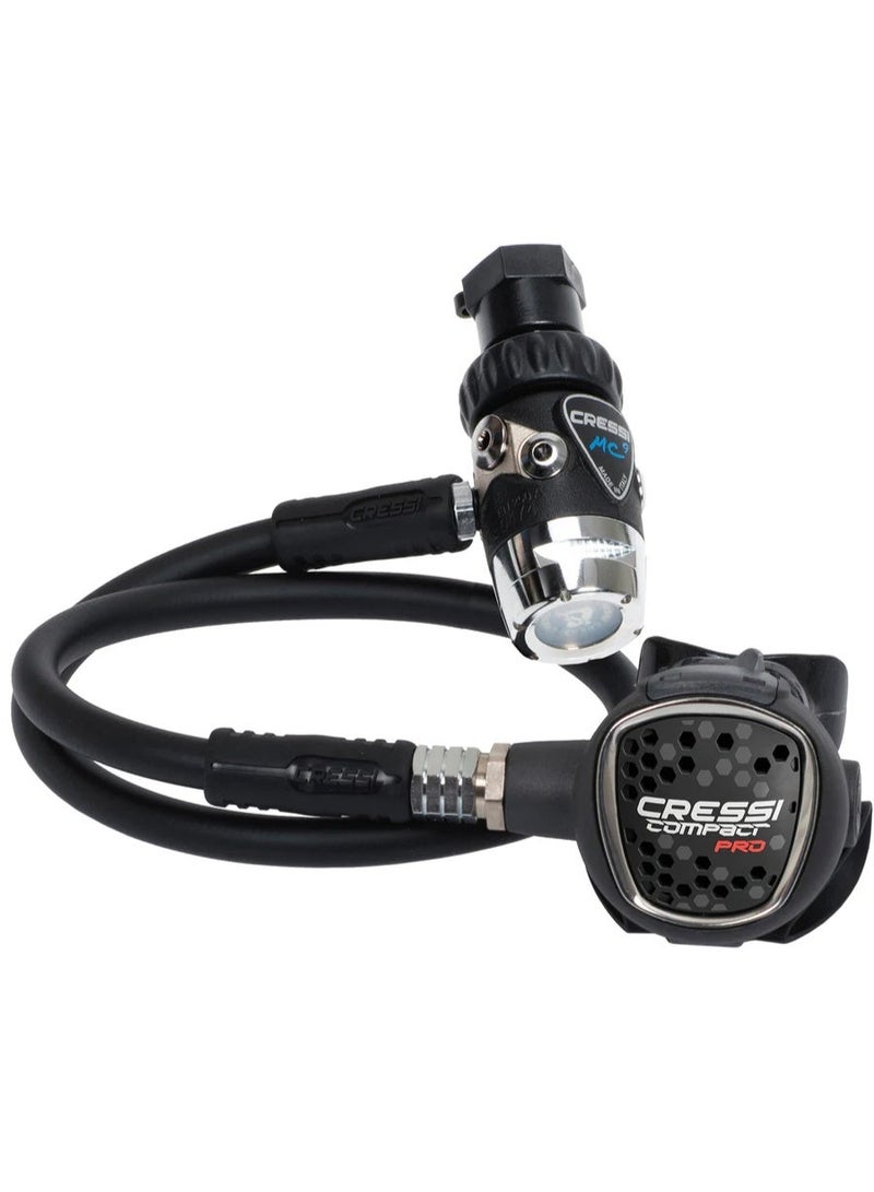 Cressi MC9 SC + Compact Pro Regulator (Black/Metal) - Image 1