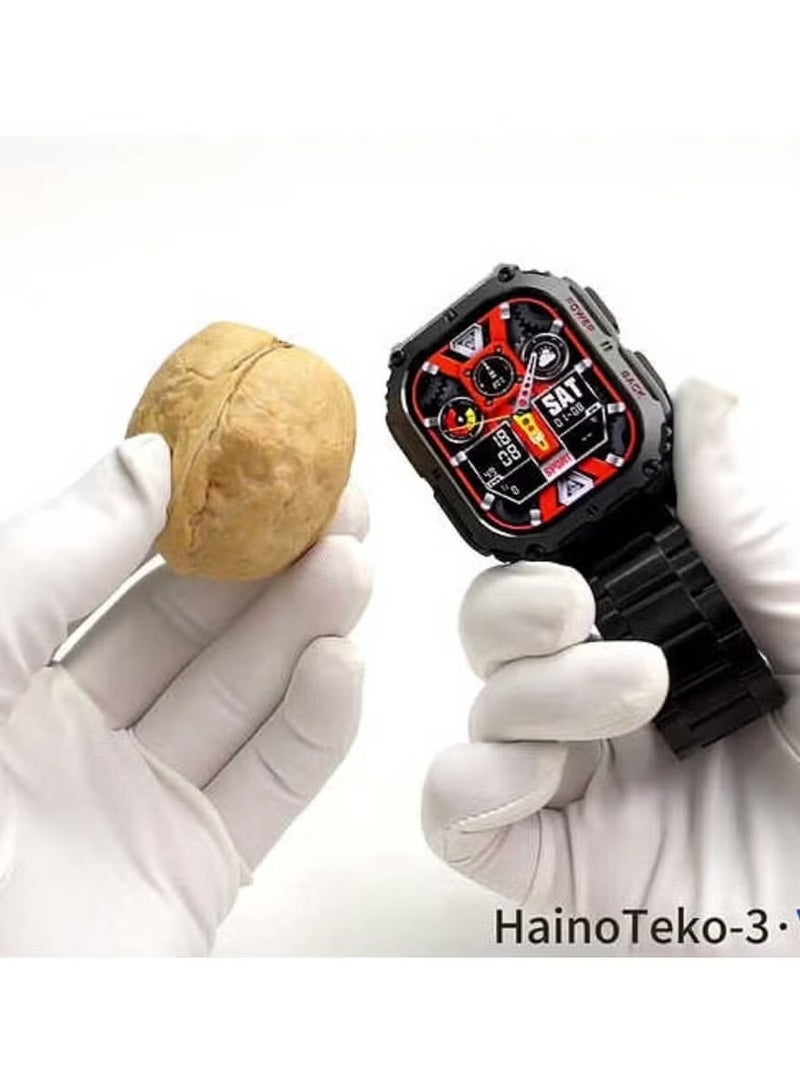 Haino Teko Smart Watch with 3 Pairs of Straps | Fitness Tracker, Heart Rate Monitor, Sleep Tracking, Bluetooth Calling, Waterproof, Stylish Design for Men & Women - Image 3