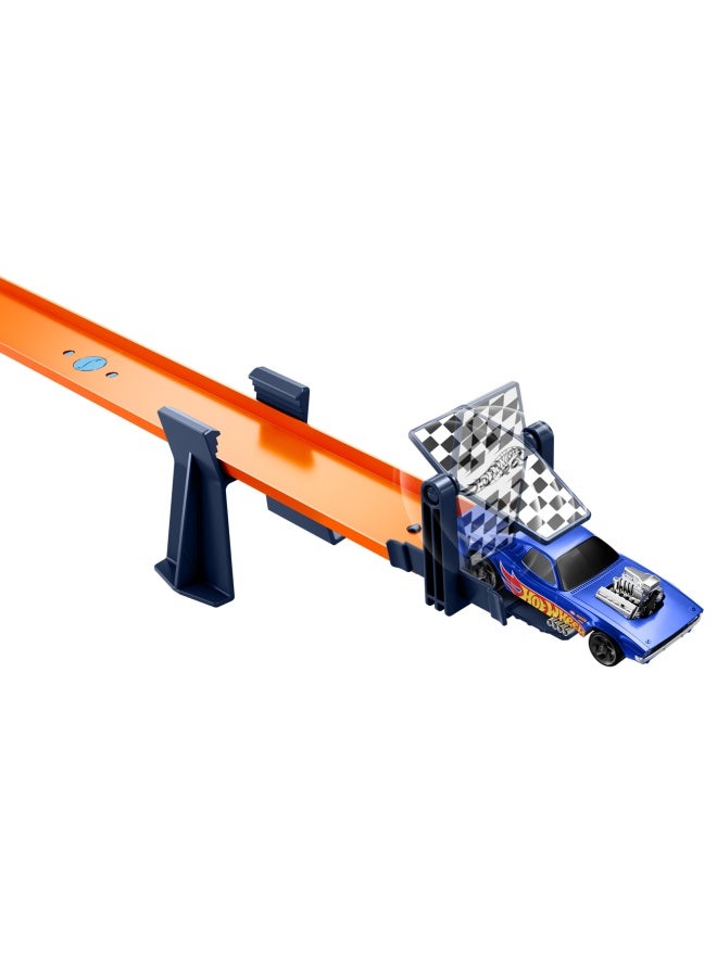 Hot Wheels مجموعة مسار تحدي السرعة بالتحكم عن بُعد من هوت ويلز (30 قطعة) - Image 1