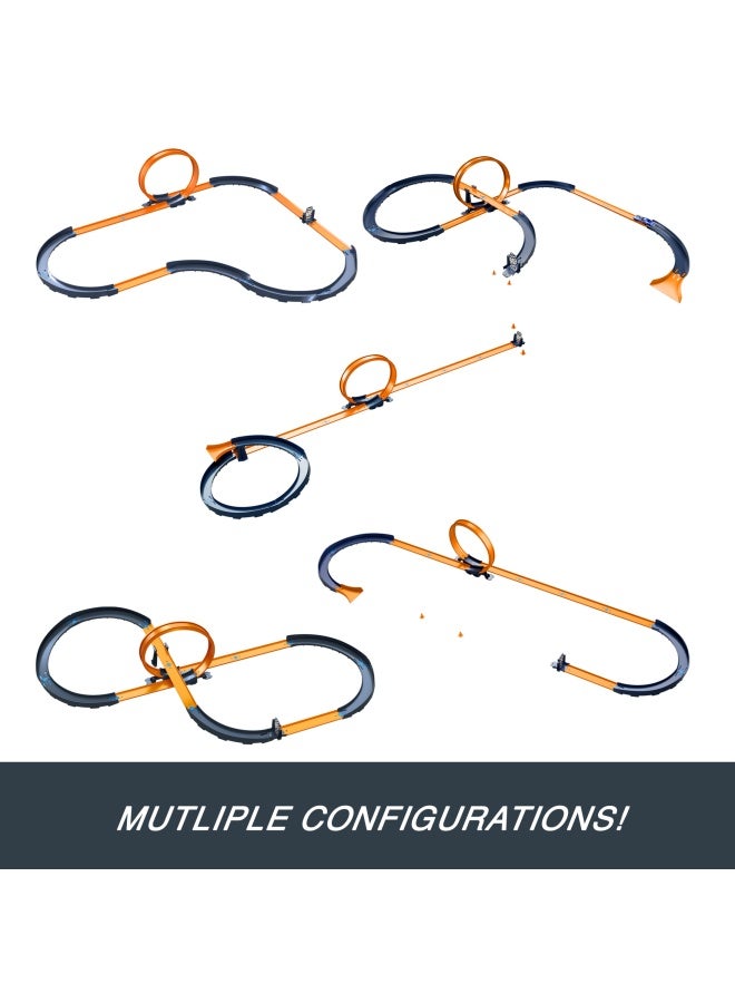 Hot Wheels مجموعة مسار تحدي السرعة بالتحكم عن بُعد من هوت ويلز (30 قطعة) - Image 3