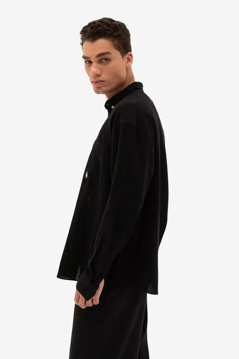 Giesto Black GIESTO Men's Cotton Shirt for Men | Best Price UAE