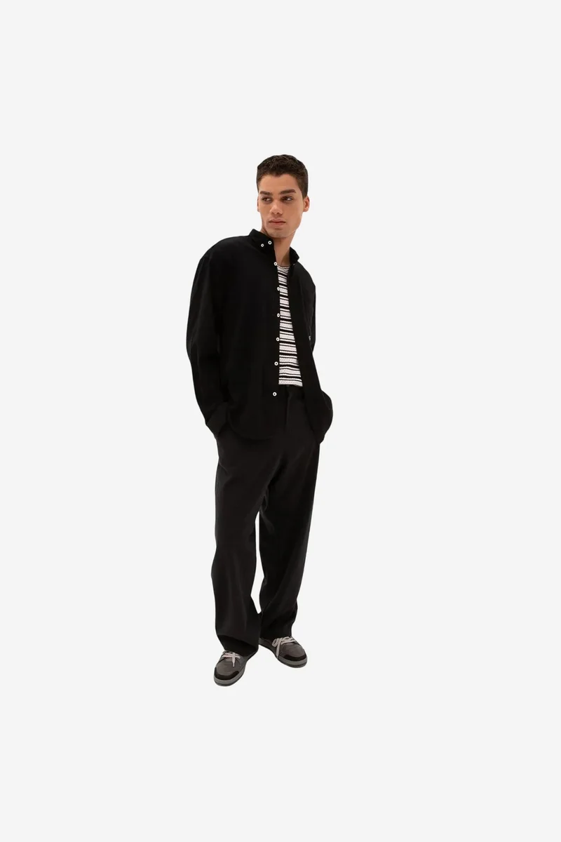 Giesto Black GIESTO Men's Cotton Shirt for Men | Best Price UAE