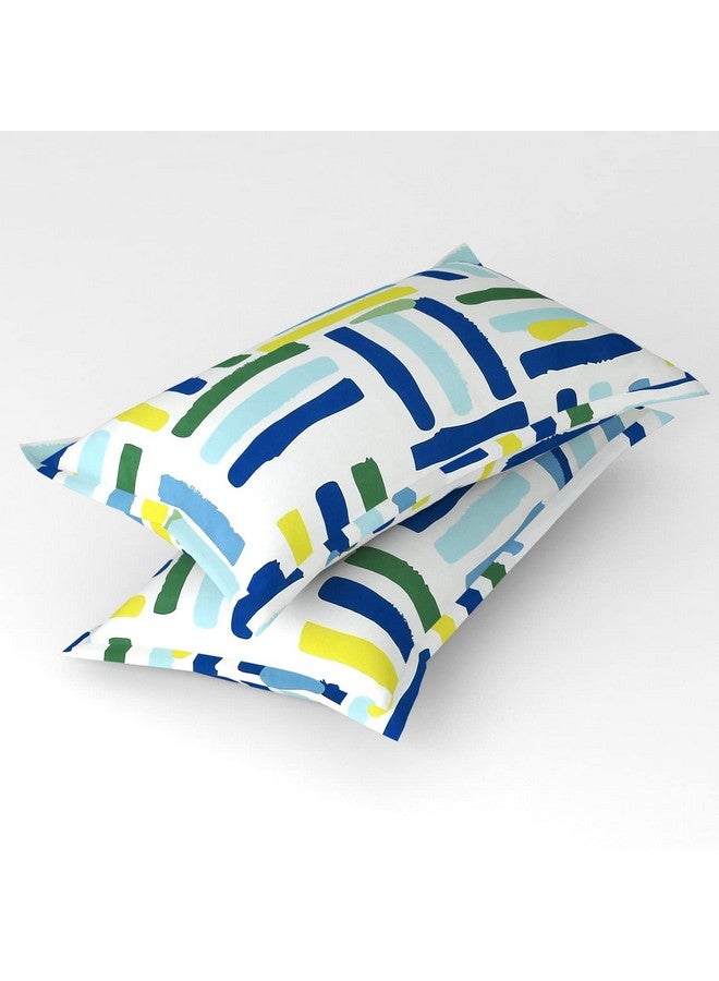 BSB HOME 180 TC Premium Cotton Pillow Covers | Regular Pillow Cases | Set of 2 Pieces Pillow Covers only King Size (Blue, 20 x 30 Inches) - Image 1