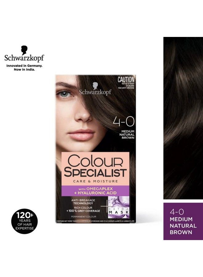 Schwarzkopf Colour Specialist Permanent Hair Colour 4.0 Medium Natural Brown - Image 1