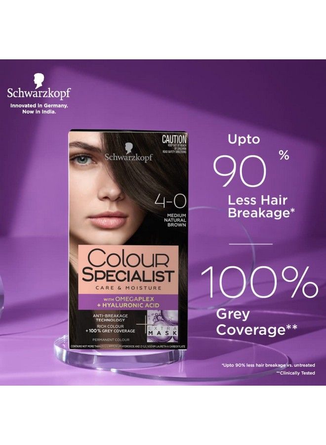Schwarzkopf Colour Specialist Permanent Hair Colour 4.0 Medium Natural Brown - Image 3