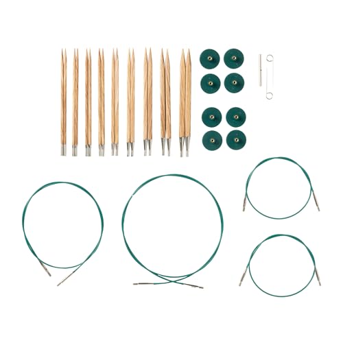KnitPicks Knit Picks Options Square Wood Interchangeable Knitting Needle Set - US 4-11 (Foursquare Sunstruck) - Image 4