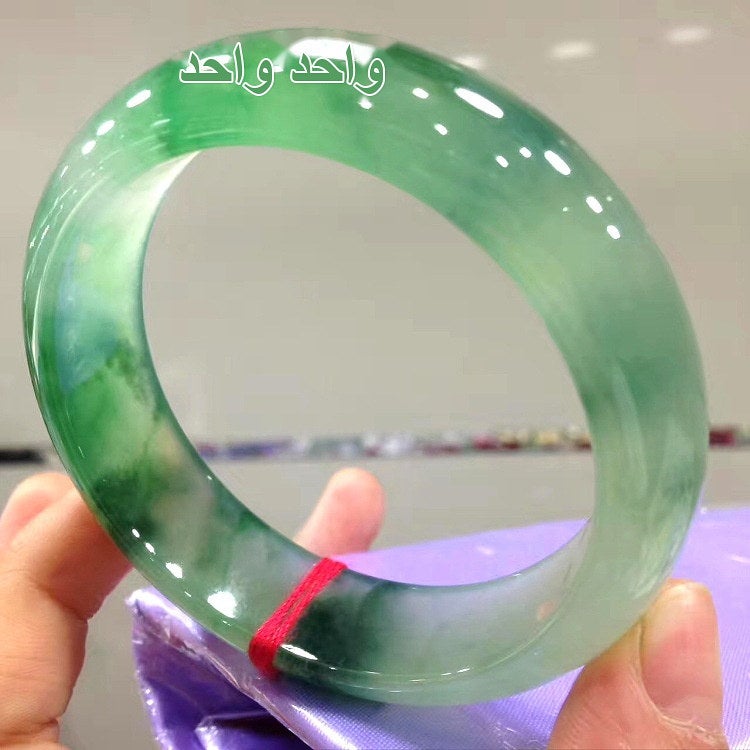 Elegant Alloy Floral Bangle for Unisex, Green, Wrist Jewelry - Image 2