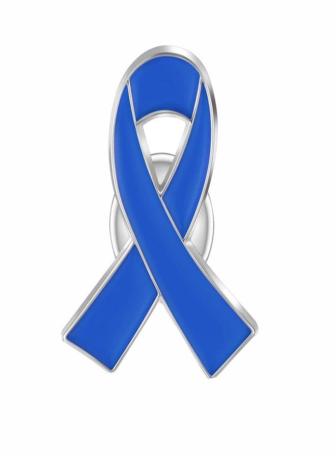 cogont 100PCS Dark Blue Ribbon Awareness Pins Colon Cancer Child Abuse Awareness Rectal Cancer Awareness Enamel Lapel brooches Pins, JSAZXZ-40 - Image 3