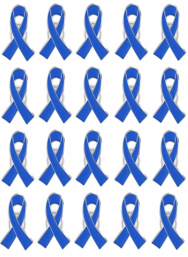 cogont 100PCS Dark Blue Ribbon Awareness Pins Colon Cancer Child Abuse Awareness Rectal Cancer Awareness Enamel Lapel brooches Pins, JSAZXZ-40 - Image 1