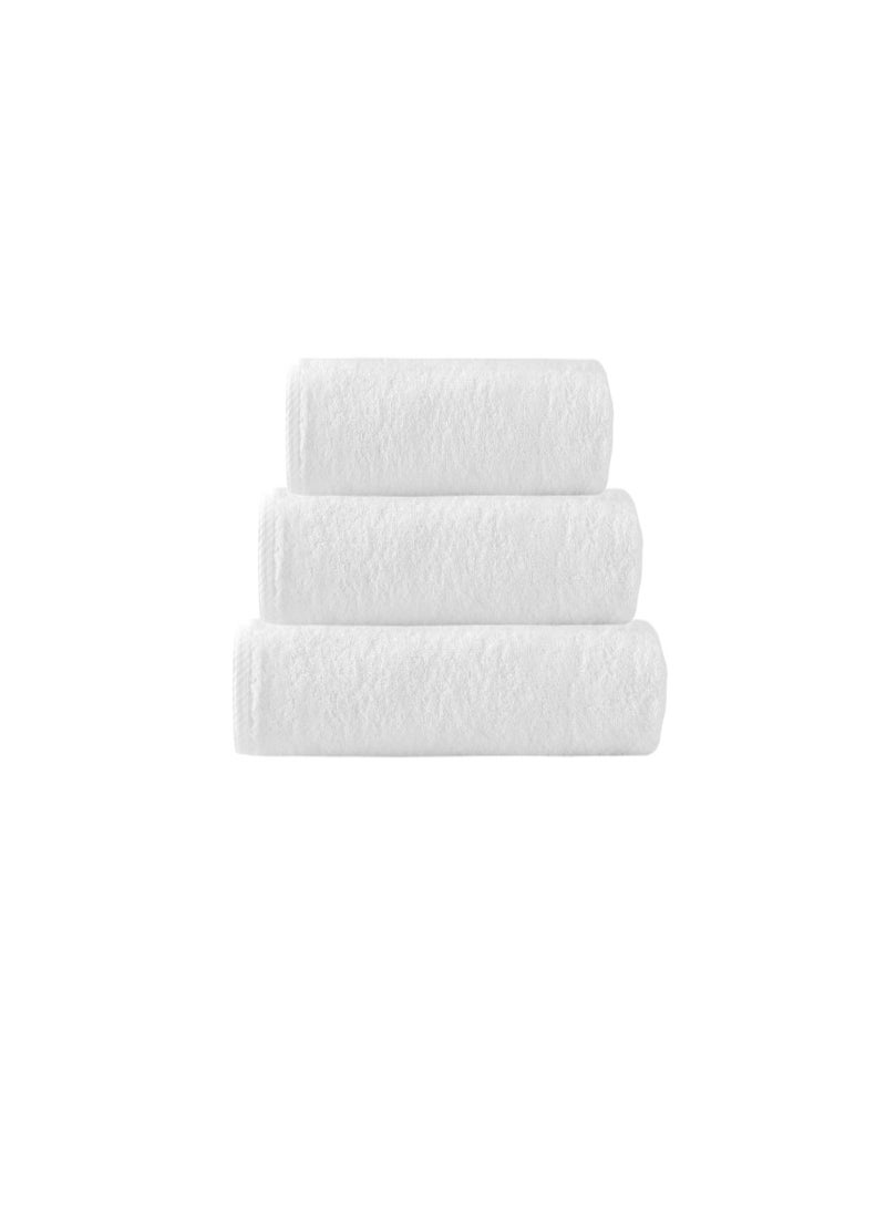 Blueberry Pack of 3 - 100% Cotton 600 GSM, 1xHand Towel(50 x100cm), 1xHand Towel(50x80cm),1 x Hand Towel(40x70cm) Highly Absorbent Super Durable, Color-White - Image 1