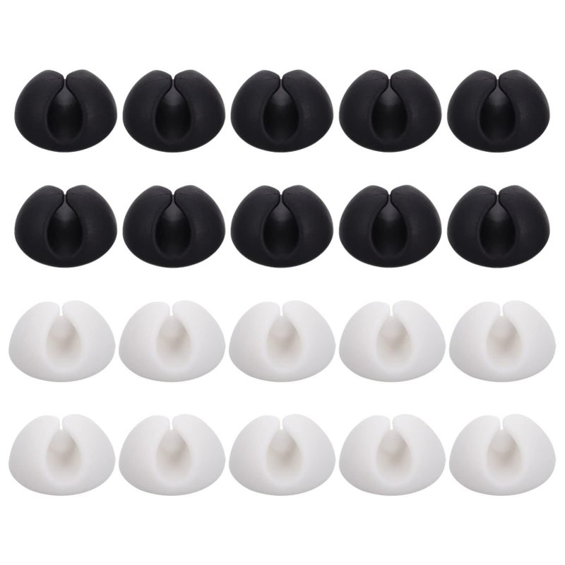 Charging Cord Organizers 20pcs White Cable Management for Appliances - Image 2