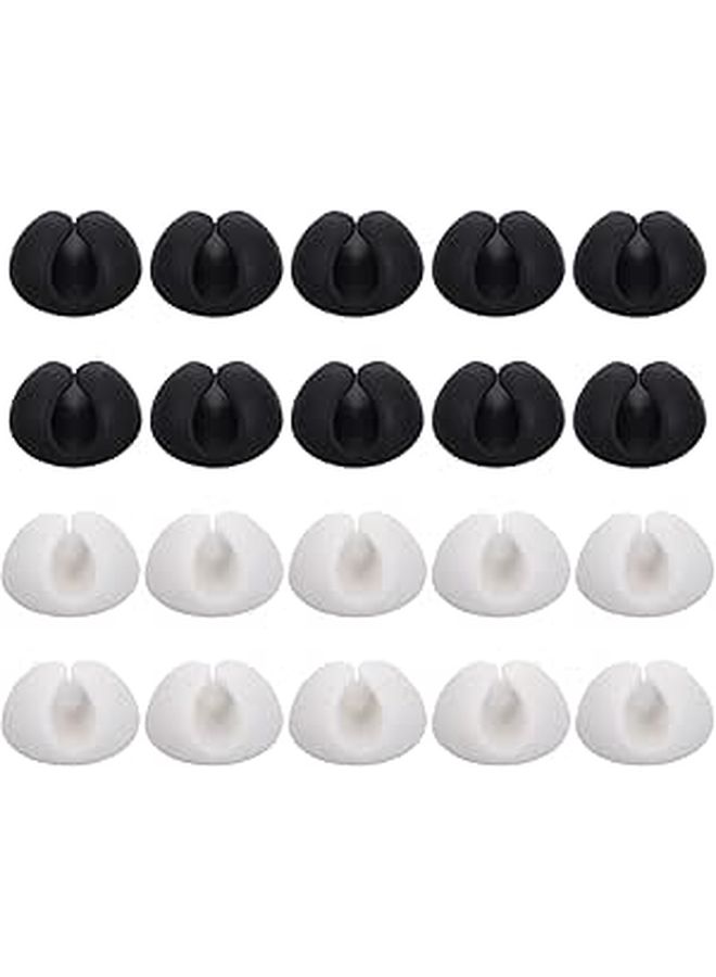 Charging Cord Organizers 20pcs White Cable Management for Appliances - Image 1