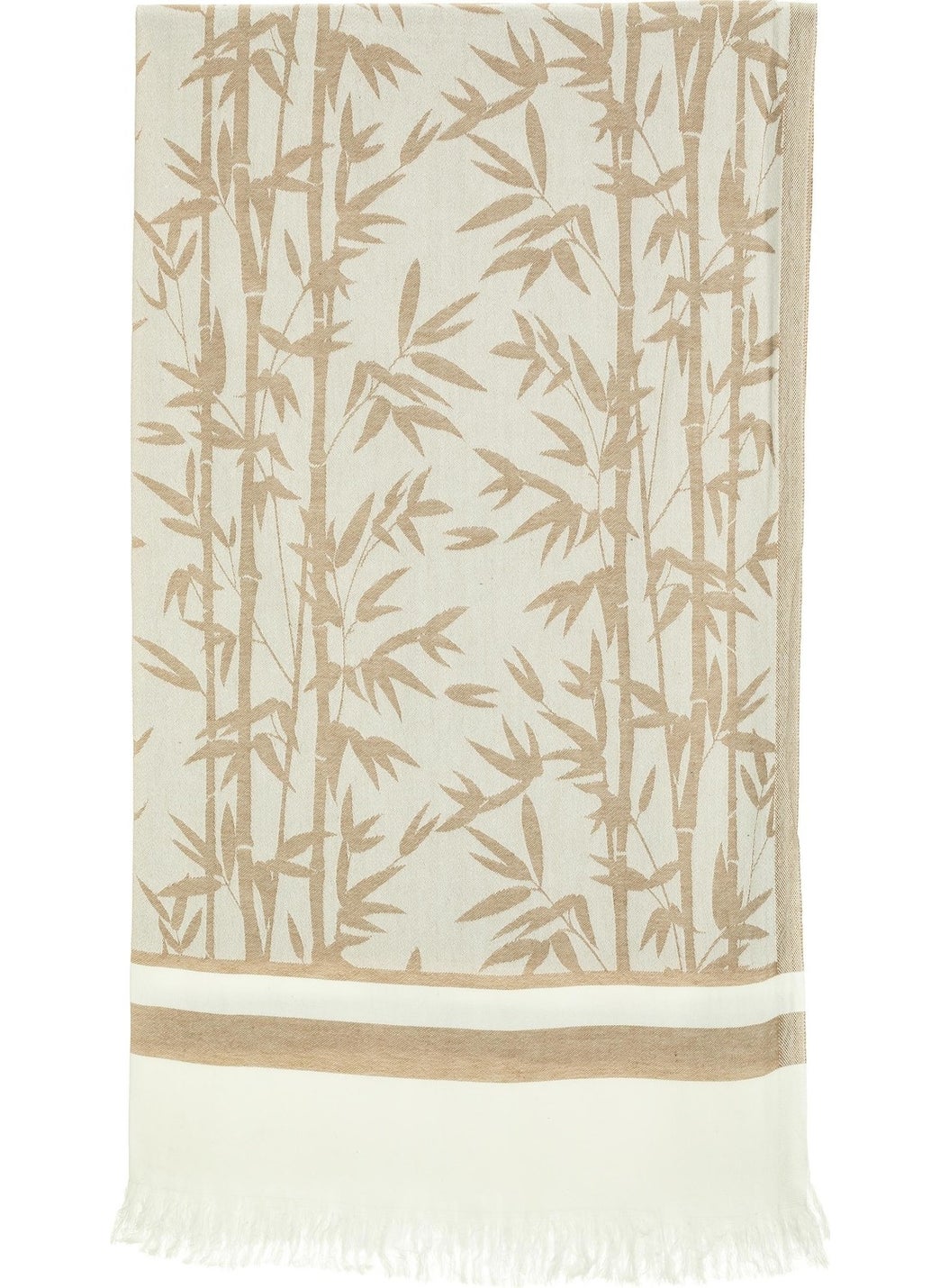 Rosa Bianca Beige Bamboo Jacquard Cotton Loincloth 