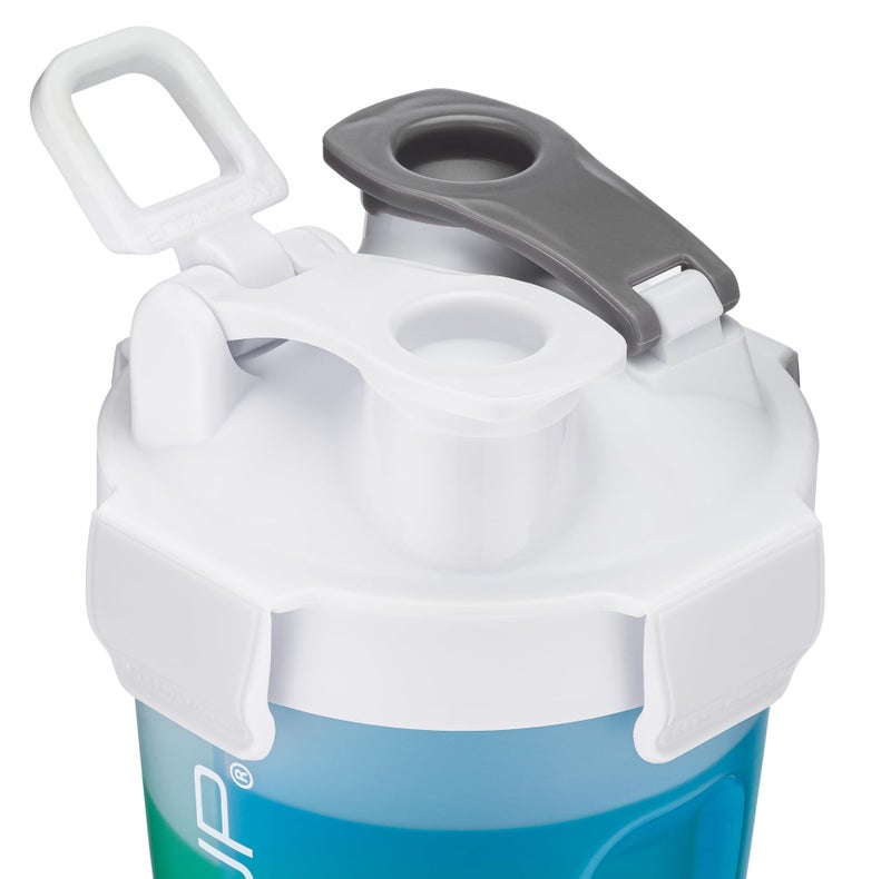 HYDRA CUP Hydra Cup DualShaker Pro 32 oz Shaker Bottle for Protein Shakes  Shaker Cup w/Handle & Ball Blender Whisks  Dual Mixing Shaker Bottle with Storage  2 in 1  for Travel To Go  BPA Free (White) - Image 2