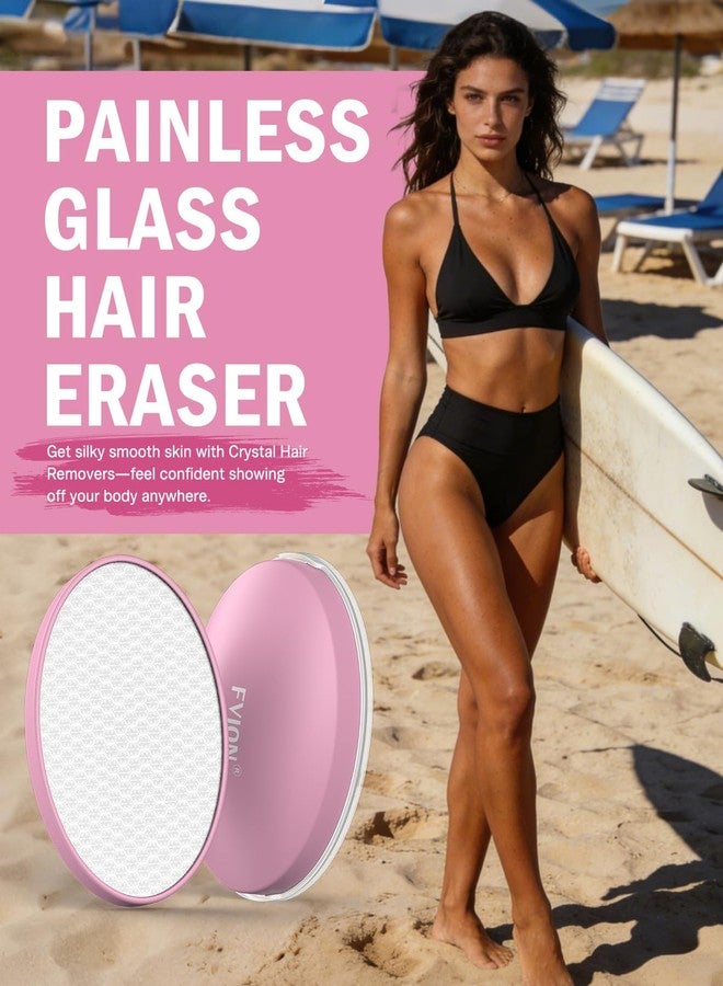 FVION Painless Crystal Hair Remover, Fine Grit Nano Hair Eraser, Glass Body Hair Shaver for Smooth Skin, Effortless Hair Removal Tool (Pink) - Image 4
