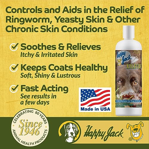Happy Jack Xylecide, Itch Relief Shampoo for Dogs, Control Ringworms, Itchy Skin Treatment for Hot Spots, Seborrheic Dermatitis, Dandruff, Psoriasis, Eczema, Kennel Itch (12 oz) - Image 2