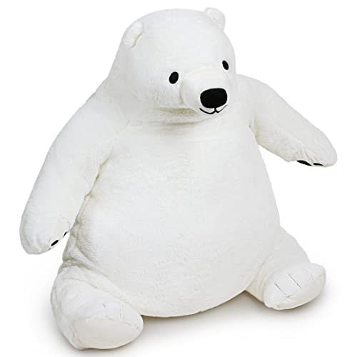 SNOWOLF دب سنوولف دجونجلسكوغ العملاق دمية دب قطبي 2024 لعبة دب محشو ضخمة دمية محشوة للتزيين في المنزل هدية عيد الحب أو عيد الميلاد 236 في 60 سم أبيض - Image 5