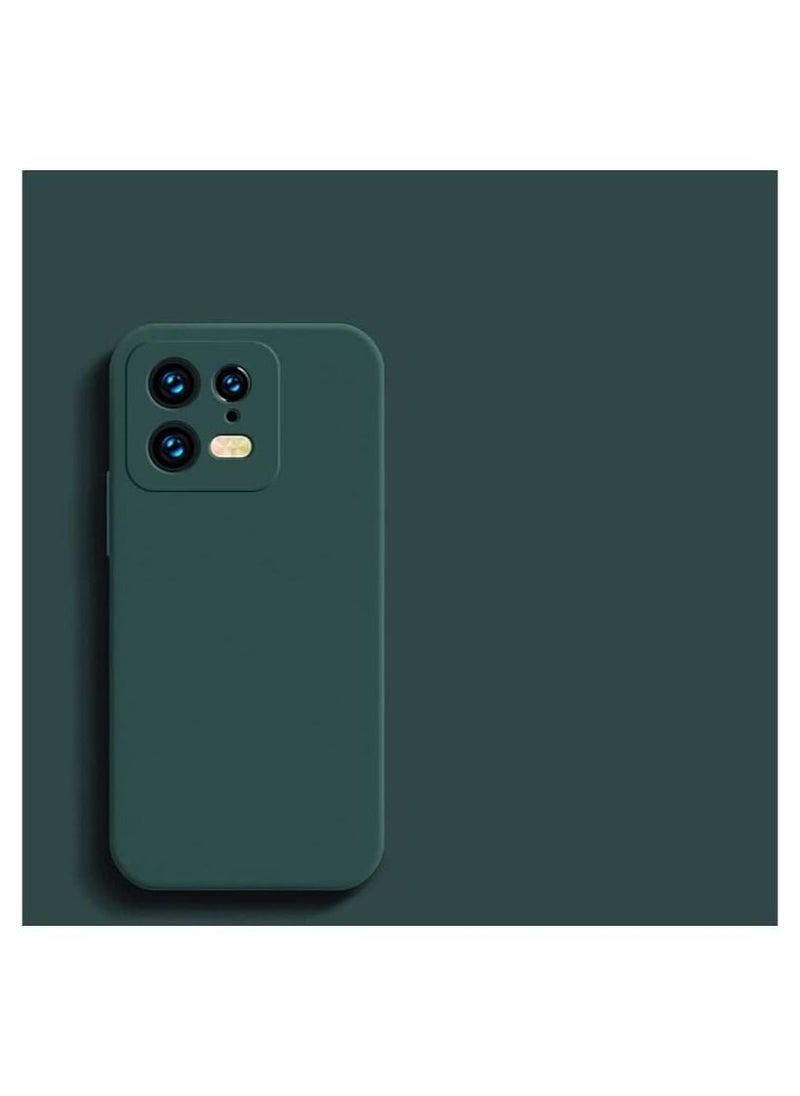 Silicone Case for Xiaomi 13 5G, Liquid Gel Rubber Bumper Case with Soft Microfiber Lining Cushion Slim Hard Shell Shockproof Protective Cover for Xiaomi Mi 13 (Green) 