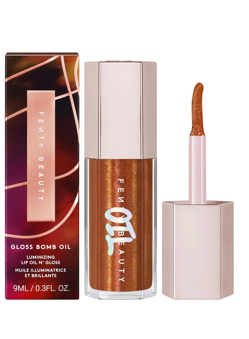 Fenty Beauty by Rhianna Gloss B*mb Oil Luminizing Lip Oil 'N Gloss- Fro$ted Bunz, 9ml - Image 1