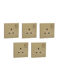 Schneider Electric Switched socket, AvatarOn C, 13A 250V, 1 gang, wine gold - Pack of 5