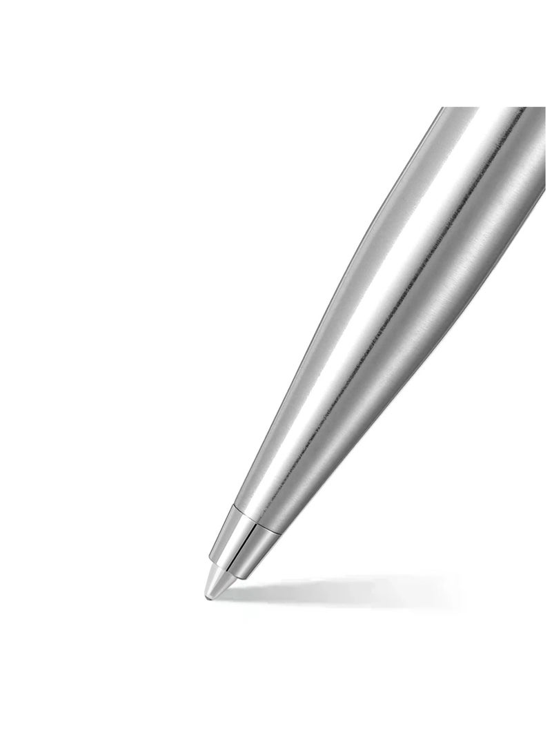 SHEAFFER VFM Ballpoint Pen With Chrome Trim And Brushed Chrome Barrel In Gift Box - Image 4