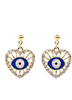 Demon Eye Earrings with Diamond Blue Eye Earrings