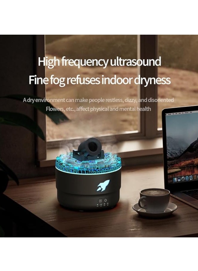 General - Turret-shaped essential oil diffuser humidifier, 6.8 fl oz aromatherapy diffuser, auto shut-off and timer, 3 timers, 7 color essential oil diffusers - Image 1