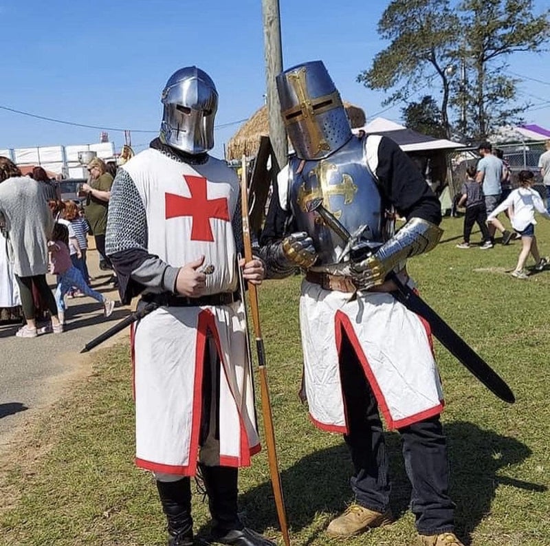 AnNafi Brass Crusader Helmet - Premium Quality Medieval Knight Helmet with Leather Liner - Image 2