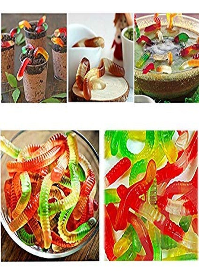 Mydio 20 Cavity Gummy Worm Silicone Molds with 1 Dropper,BPA Free,for DIY Candy,Cake Décor, Halloween Gummi Chocolate,Jelly Chocolate Soap Cake Wax,Red - Image 5