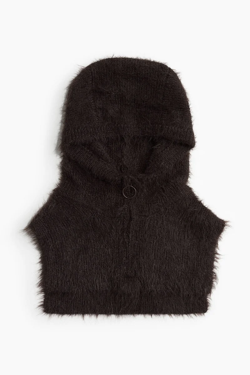 H&M Hooded Fluffy-Knit Neck Warmer