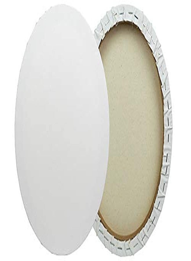 Eascan Art Painting Drawing and Sketch Accessories Cotton Pre-Stretched Oval Shaped Painting Canvas Set of 1 (12" x 16") - Image 3