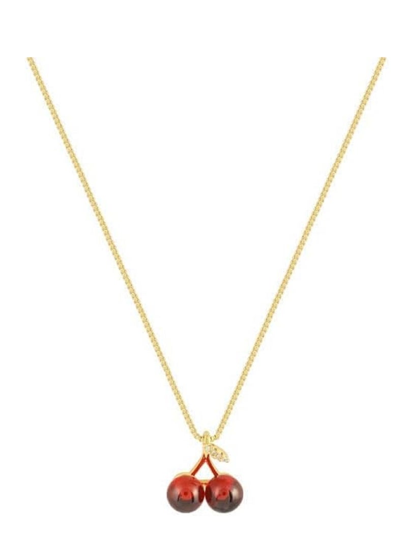 MANIKAN Necklace Minimalist Cherry Pendant for Women Cute Fruit-Inspired Romantic & Elegant Gift  - Image 1