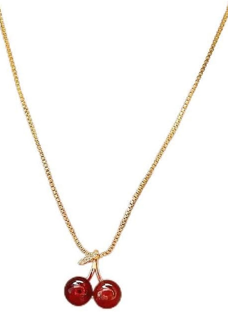 MANIKAN Necklace Minimalist Cherry Pendant for Women Cute Fruit-Inspired Romantic & Elegant Gift  - Image 2