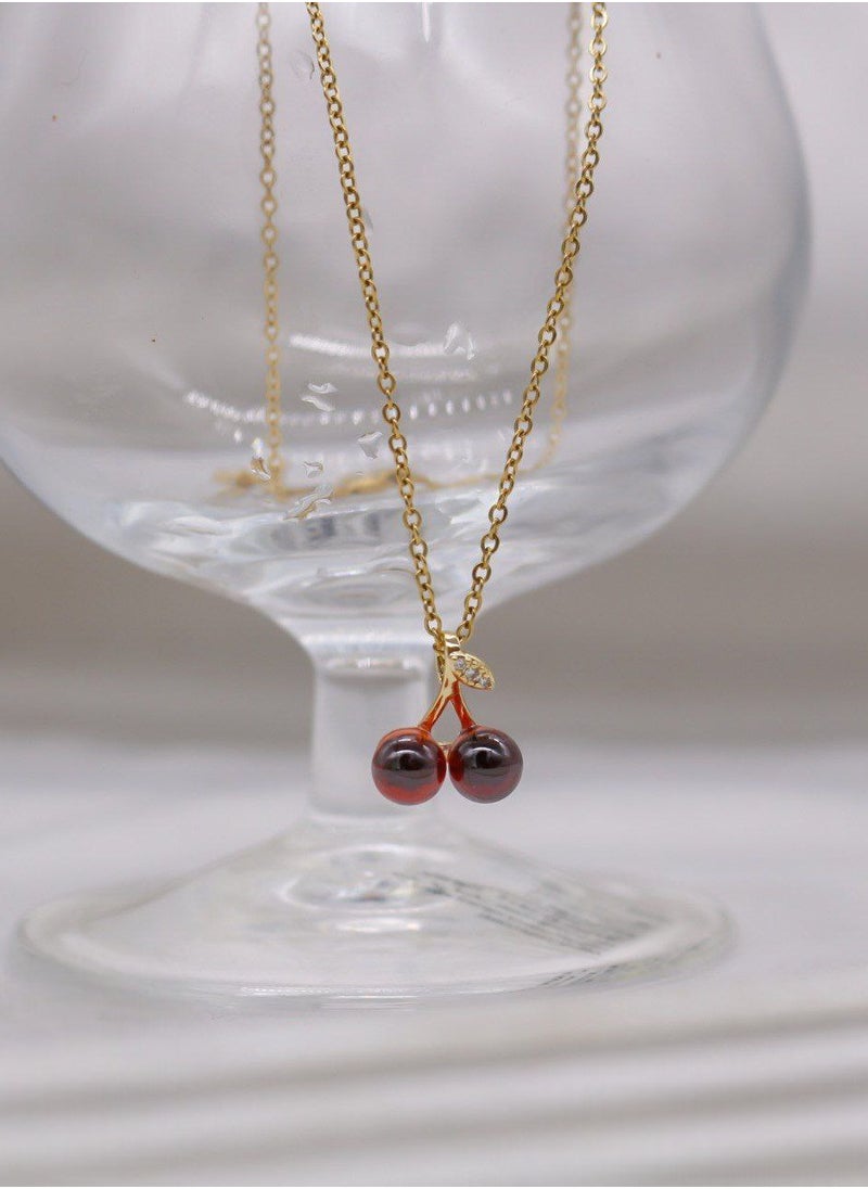 MANIKAN Necklace Minimalist Cherry Pendant for Women Cute Fruit-Inspired Romantic & Elegant Gift  - Image 4