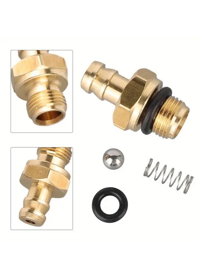 2 Pieces High Pressure Washer Chemical Injector Kit with Copper Gaskets and Springs - Image 5