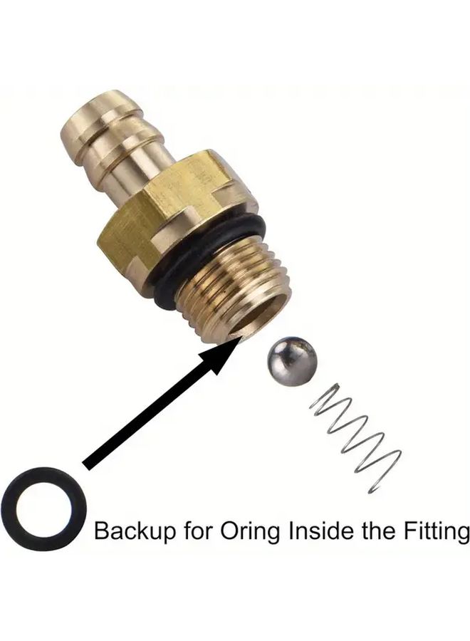 2 Pieces High Pressure Washer Chemical Injector Kit with Copper Gaskets and Springs - Image 1