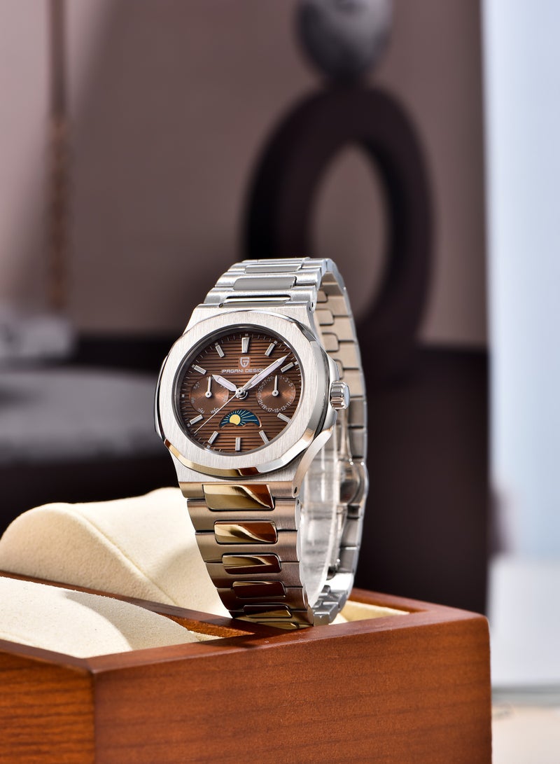 PAGANI DESIGN Luxury Ladies/Women's Quartz Watches, Multi-Function Chronograph, Luminous, Waterproof, Stainless Steel Strap, Imported Machinery, PD1786  - Image 3