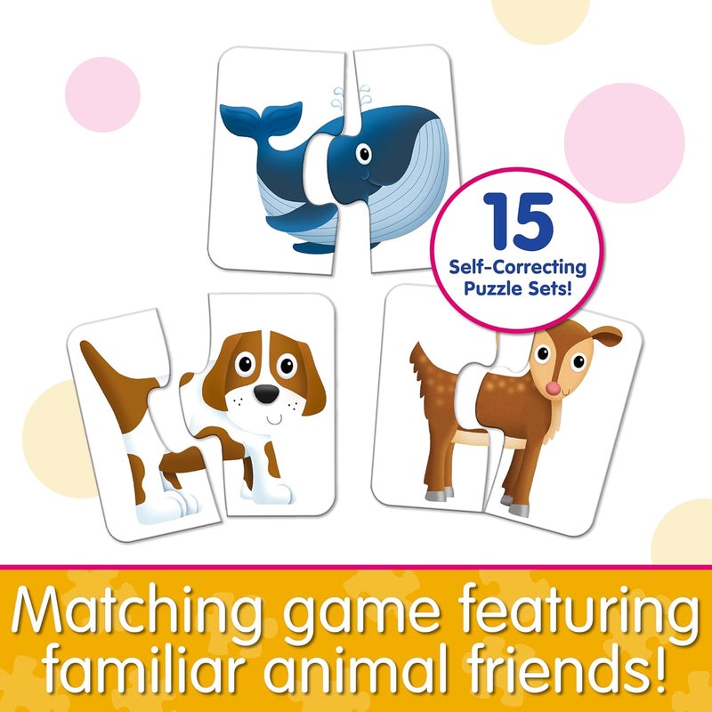 THE LEARNING JOURNEY : My First Match It - Head and Tails - 15 Piece Self-Correcting Animal Matching Puzzles - Learning Toys for Toddlers 1-3 - Award Winning Toys - Image 2